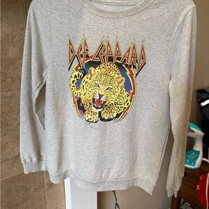 Def Leppard Gray Graphic Sweatshirt
